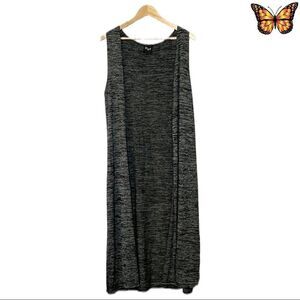 M & E Sleeveless Duster Cardigan Size Small